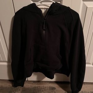 Scuba oversized half zip hoodie